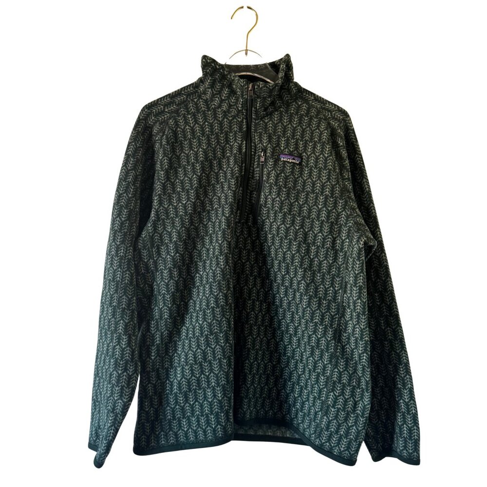 Patagonia Green Patterned Half Zip Pullover